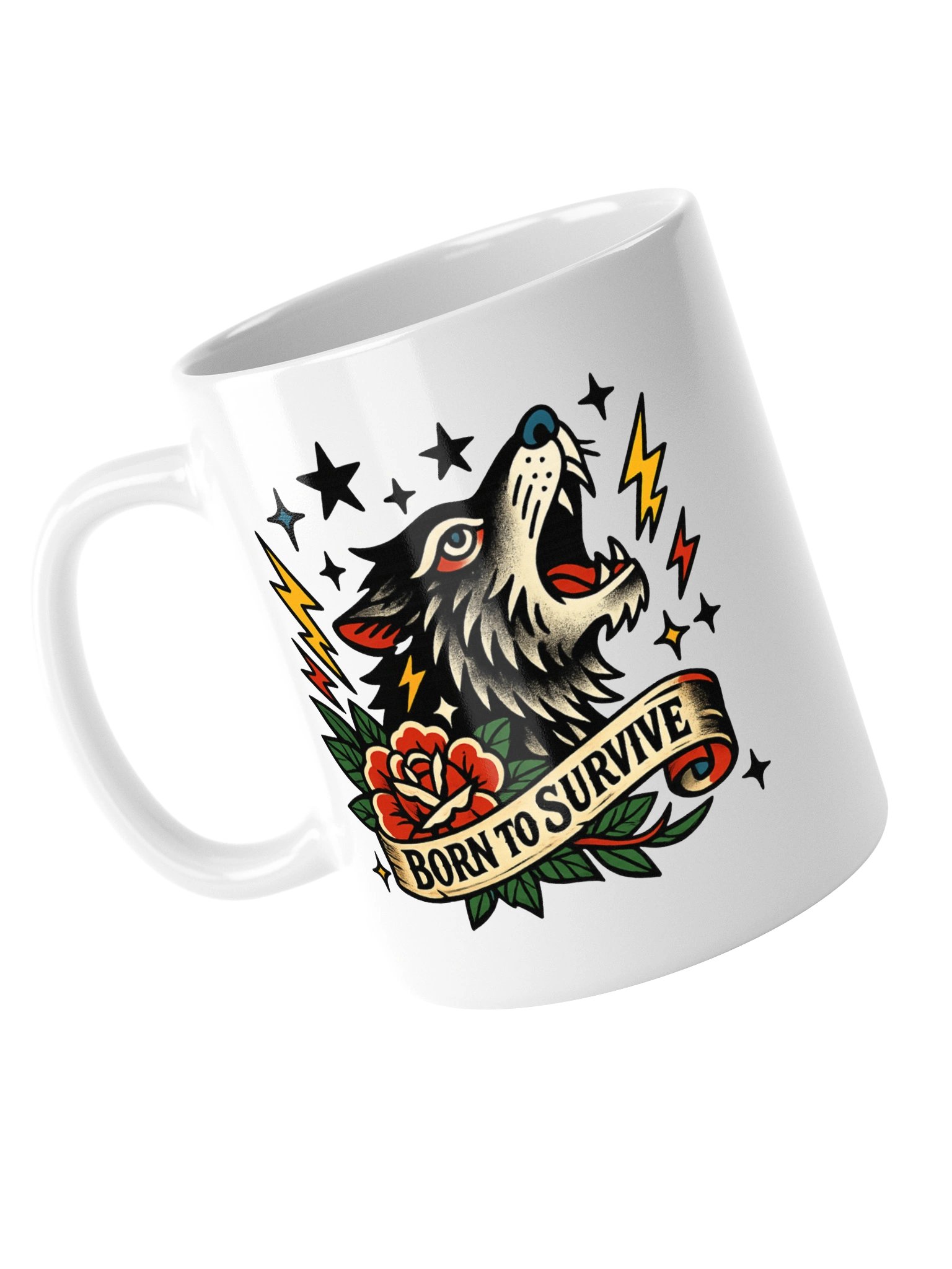 Born to Survive Wolf Mug product image (13)