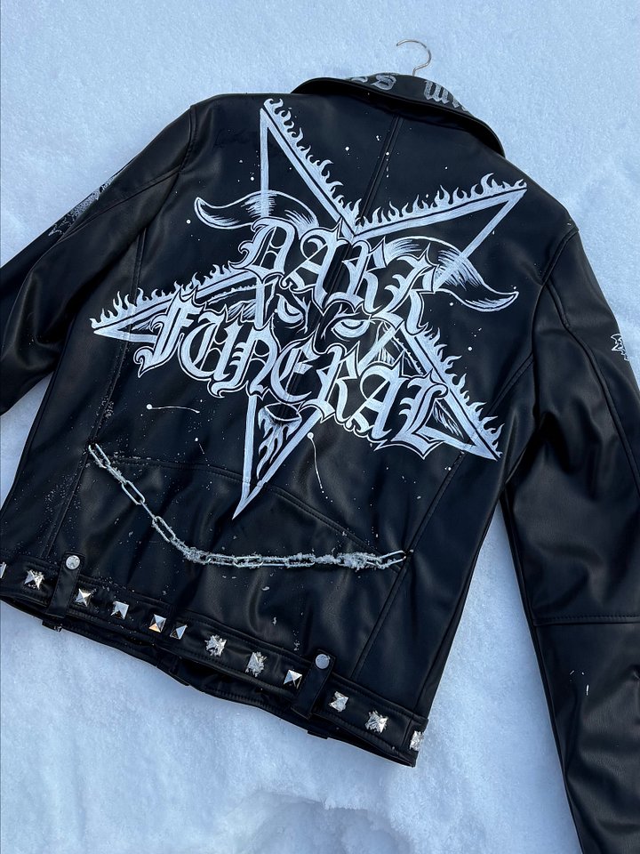 Custom Faux Leather Jacket — Dark Funeral⚰️ product image (2)
