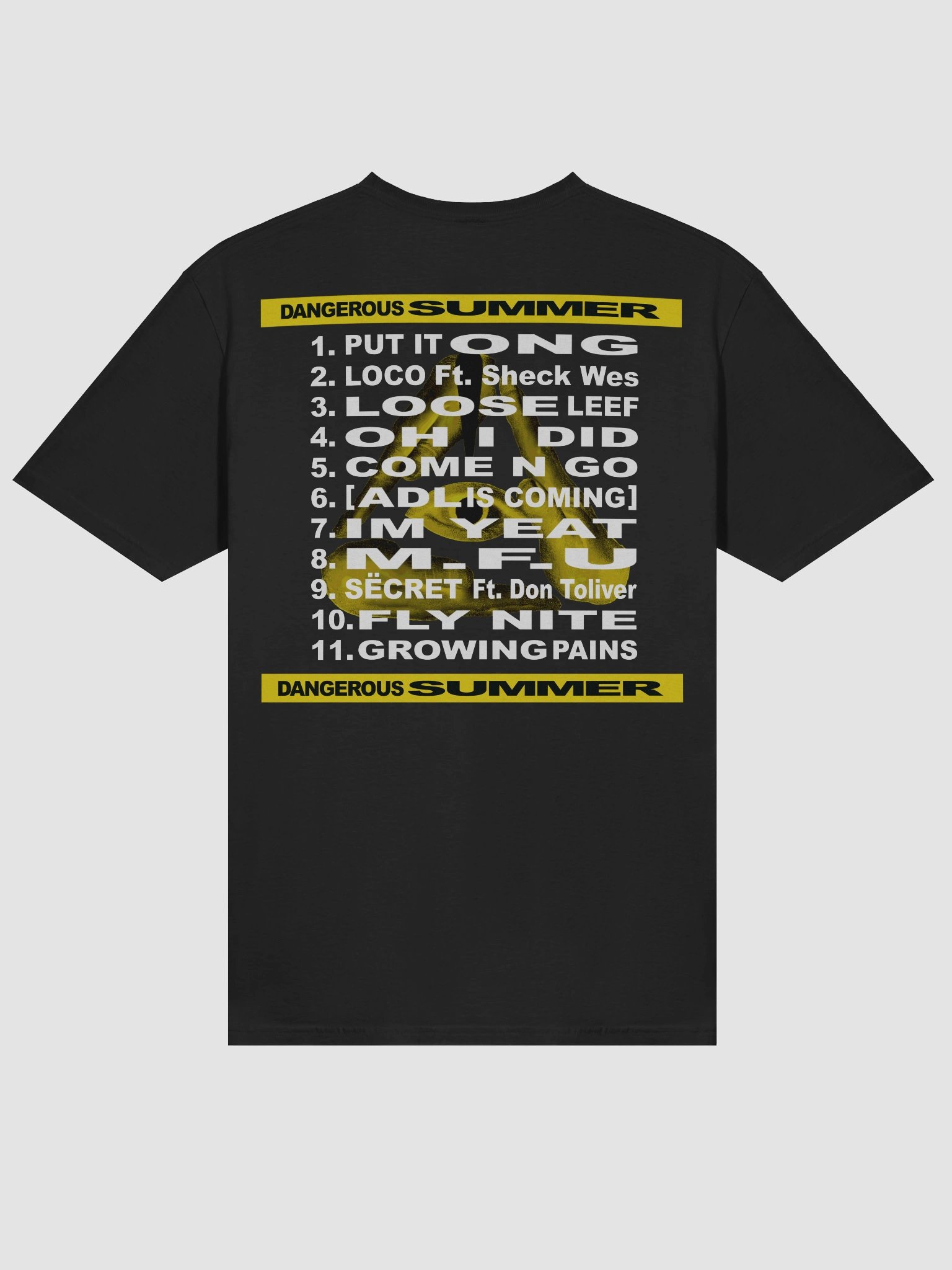 DANGEROUS SUMMER TRACKLIST TEE (ALTERNATIVE DESIGN) product image (4)