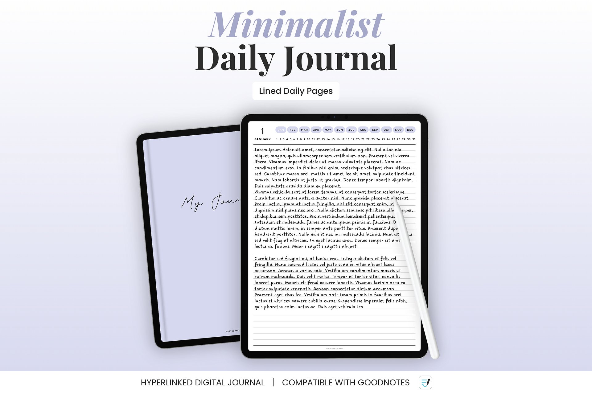 Digital Lined Journal - Purple product image (1)