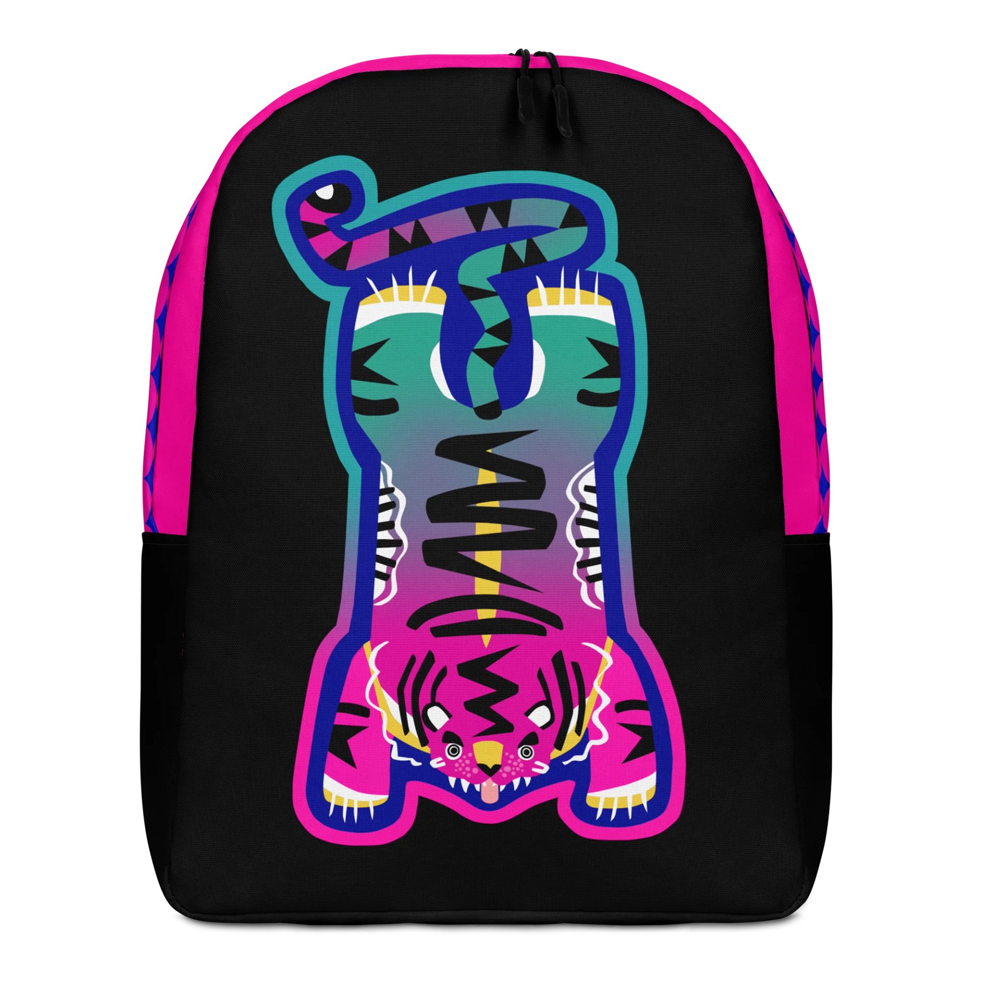 Pink and Black Tiger Backpack product image (6)