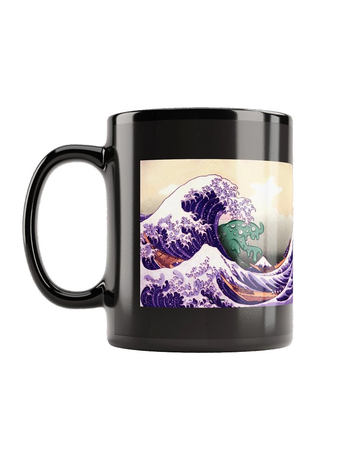 The Great Wave Off of Seurat black mug product image (1)