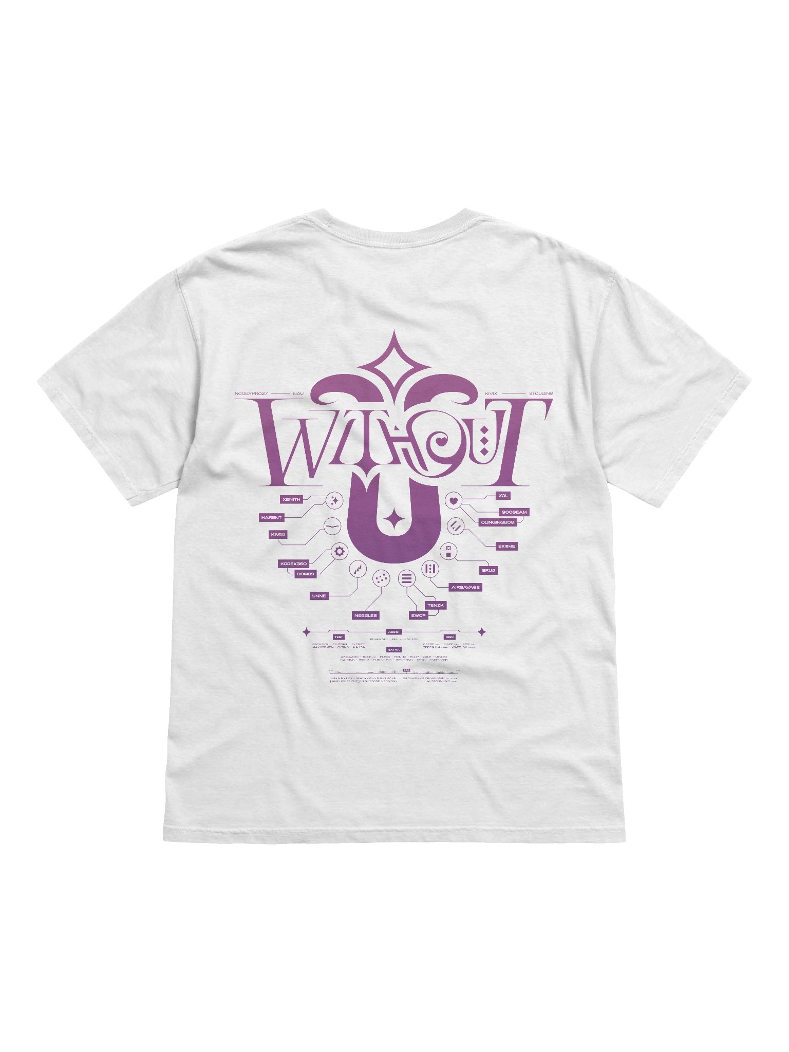W/O U Gradient Pink/White Shirt product image (2)