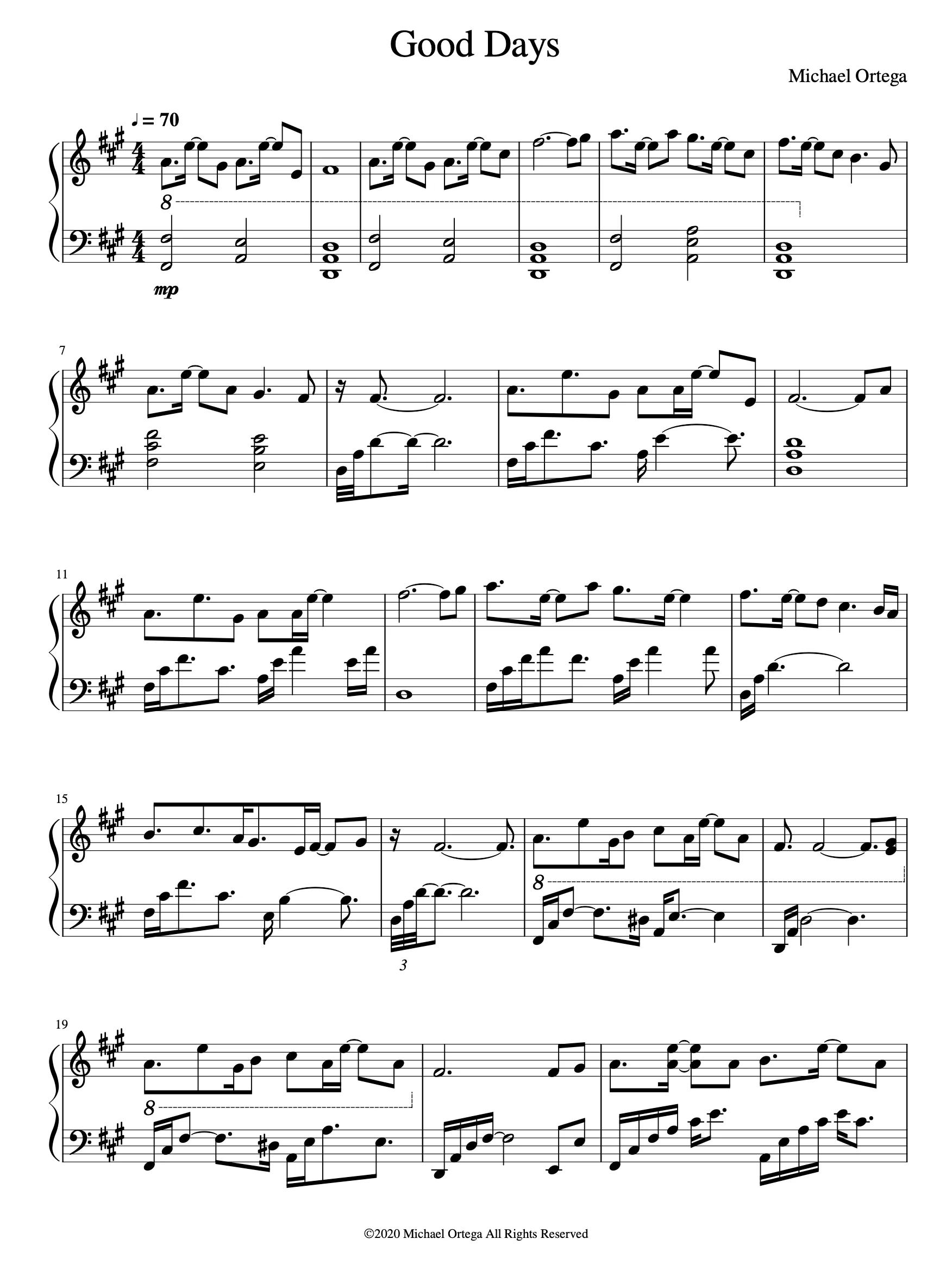 Good Days (Piano Score) product image (2)