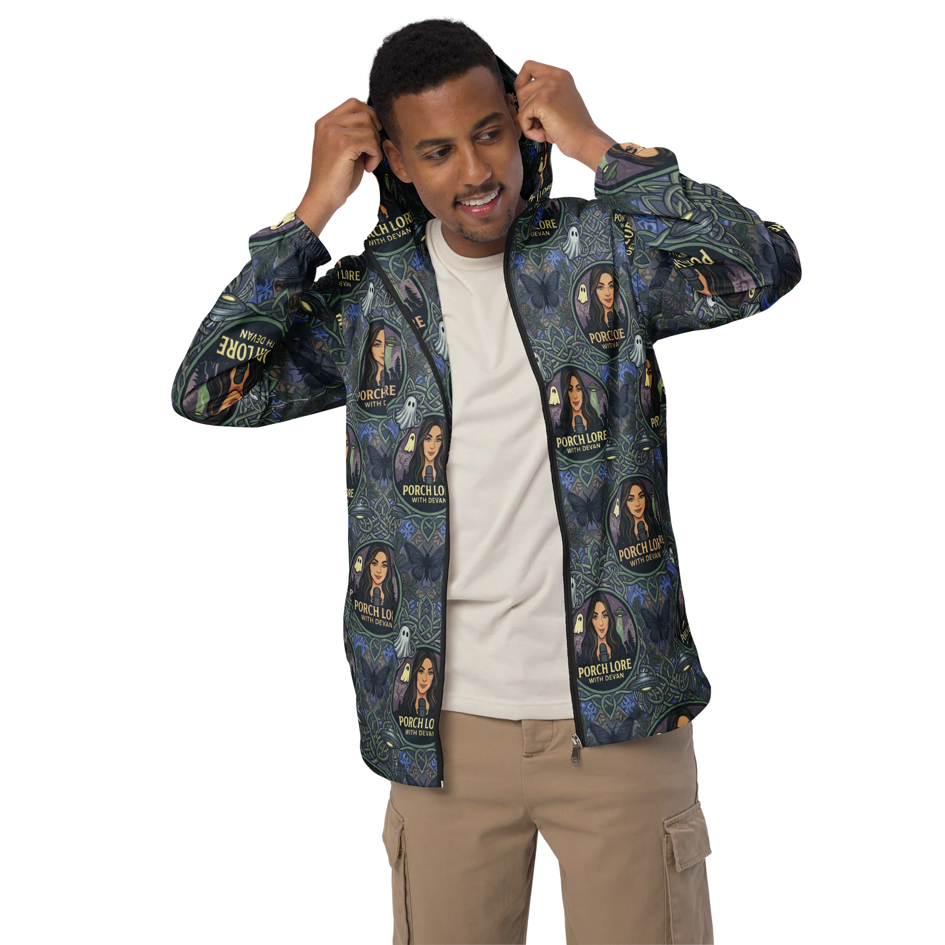 PORCH LORE DEVAN PERIWINKLE MOTH WINDBREAKER JACKET product image (3)