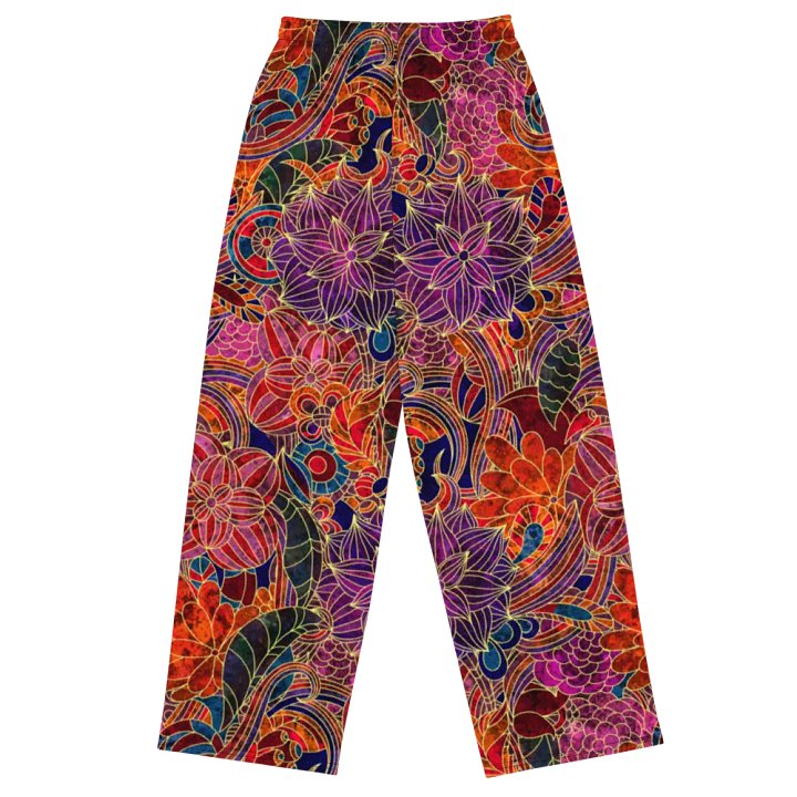 Golden Floral Wideleg Pants product image (1)