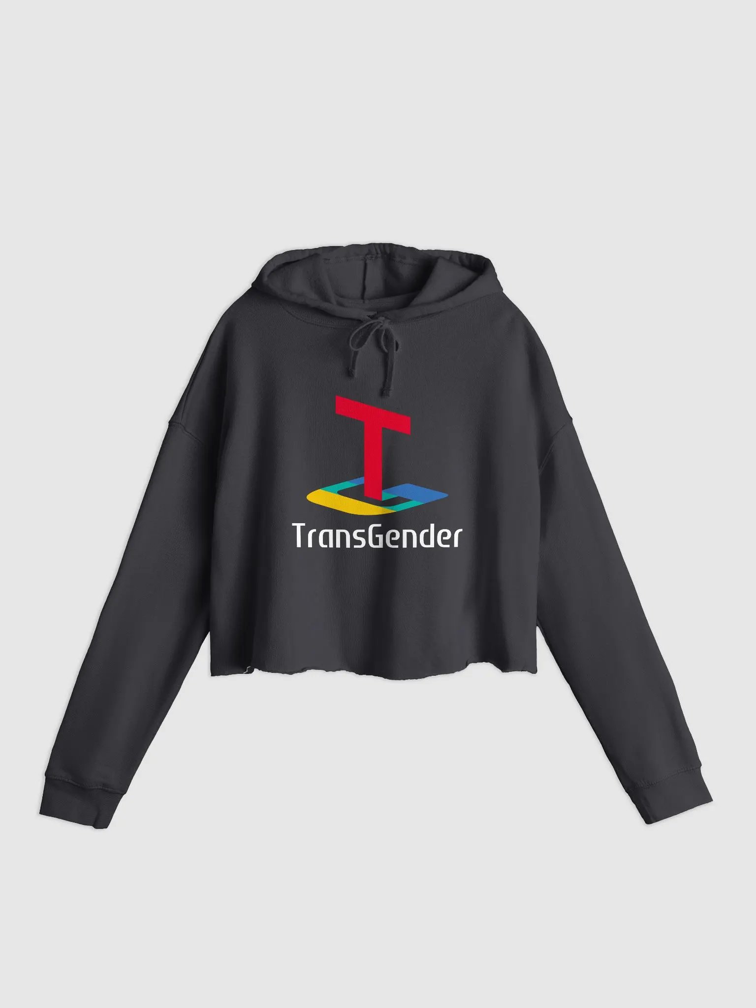 TransGender PS Cropped Hoodie (White Text) product image (1)
