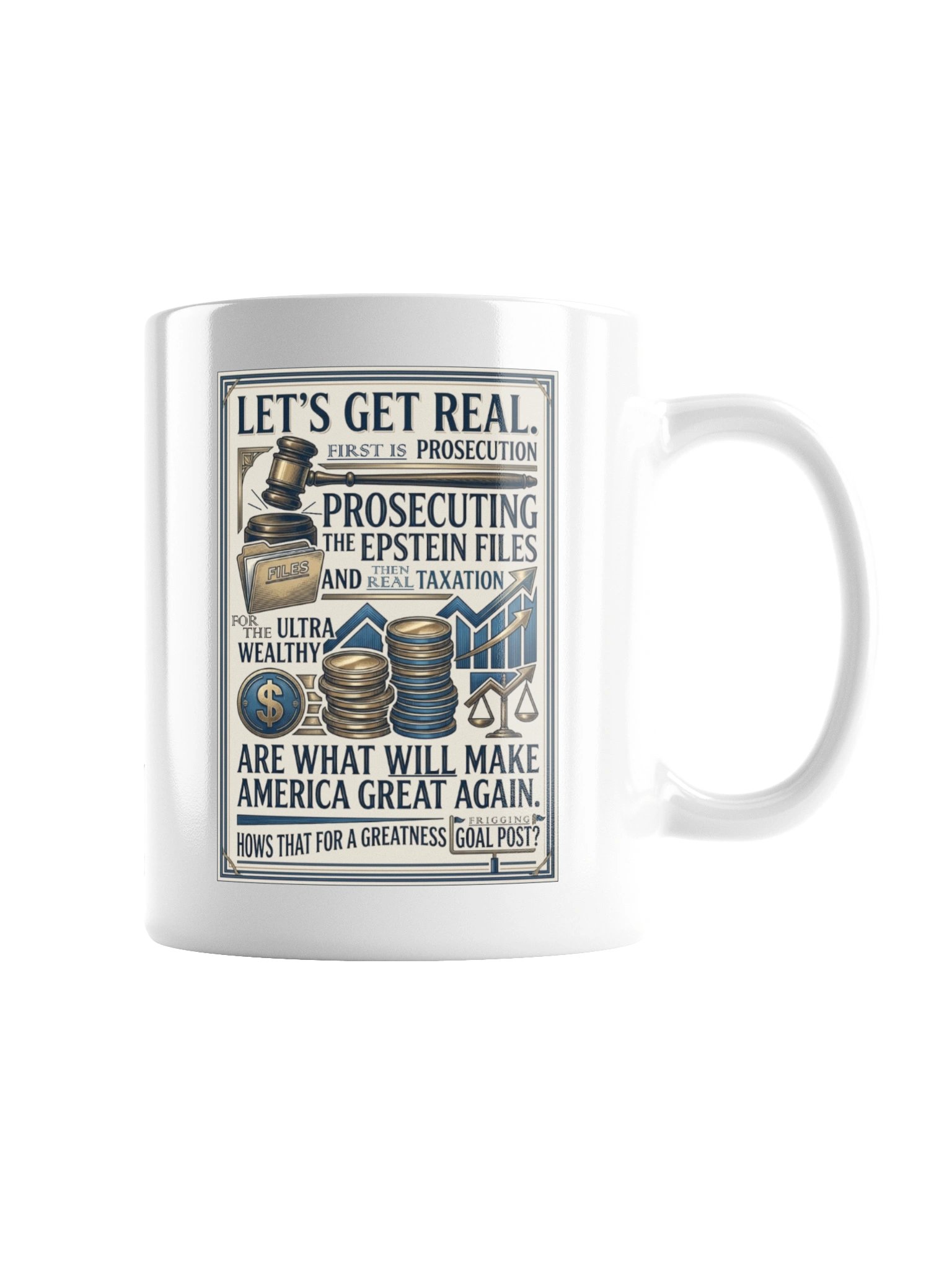 High quality ceramic mug says: "Let's Get Real. " product image (7)