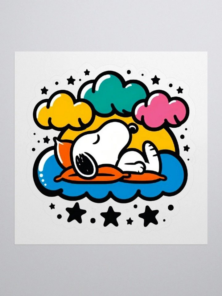 Dreamy Dog Cloud Kiss Cut Stickers product image (1)