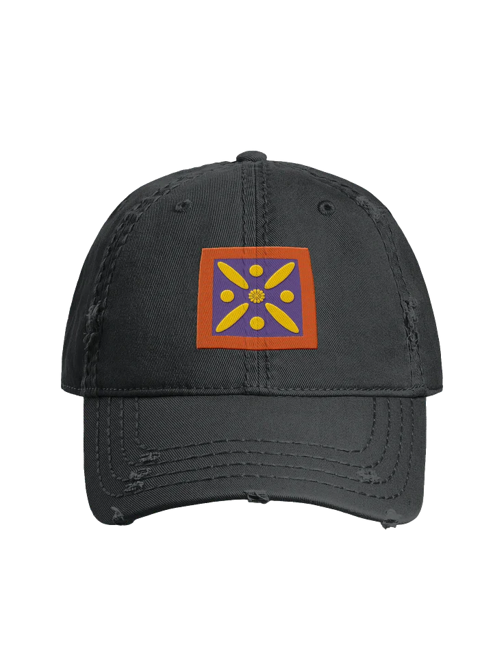 Derafsh Kaviani Distressed Dad Hat, Sassanid Empire Distressed Dad Hat, Persian Embroidery Distressed Dad Hat product image (2)