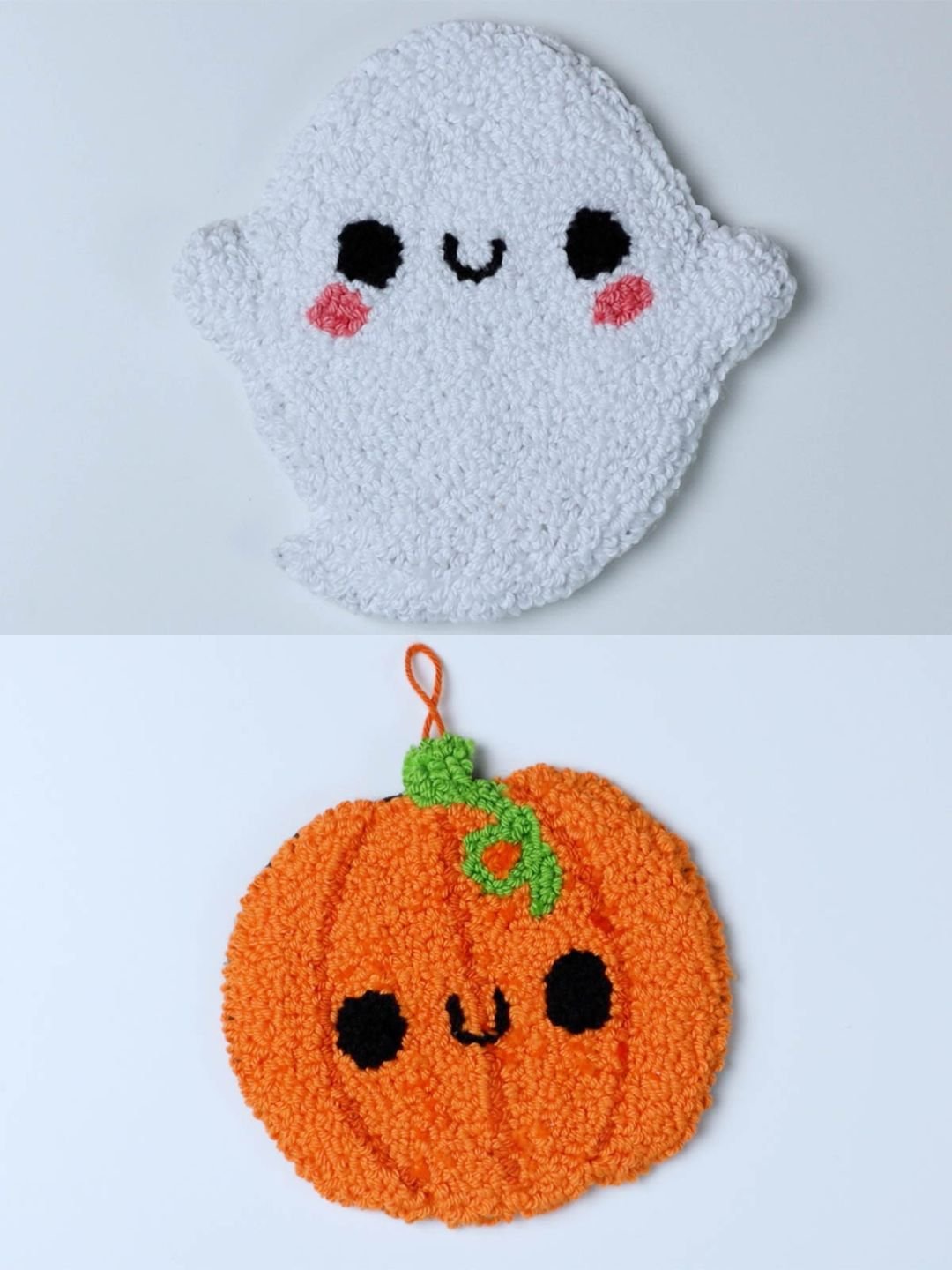 Cute Halloween Punch Needle Ornaments Pattern - Kawaii Style (Digital PDF Pattern) product image (2)