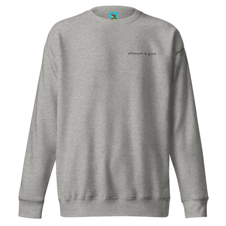 Ethereum is good crewneck (grey) product image (1)