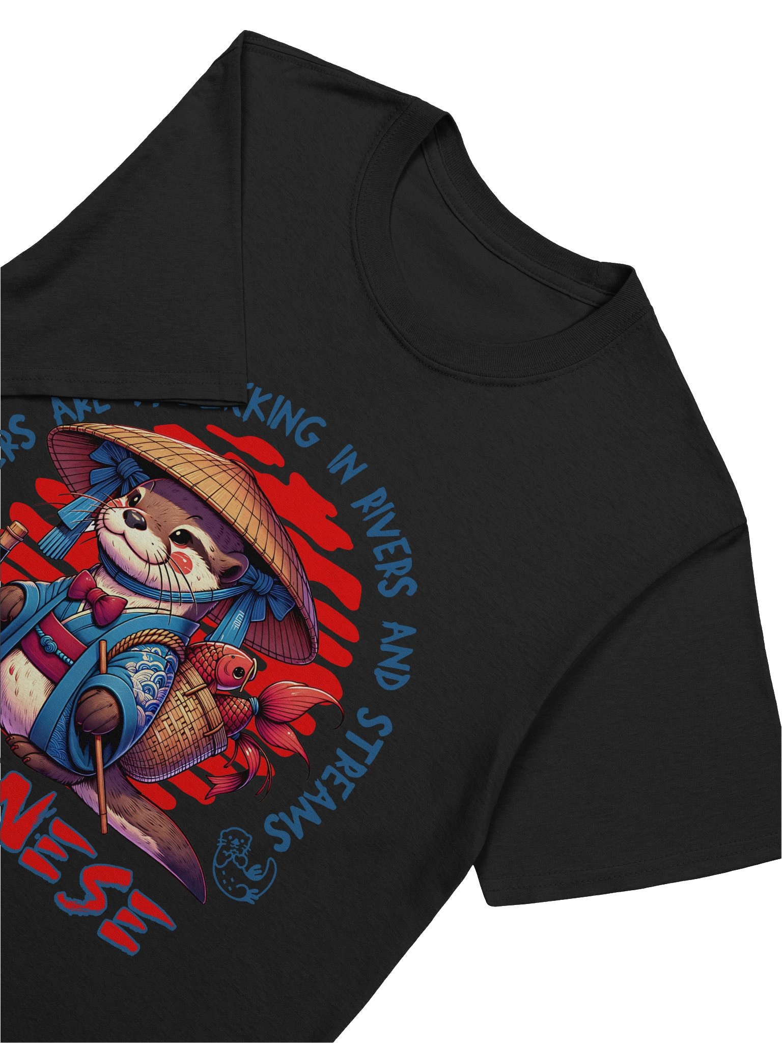 Otters Frolicking Japanese Style T-Shirt - Gildan Softstyle product image (5)