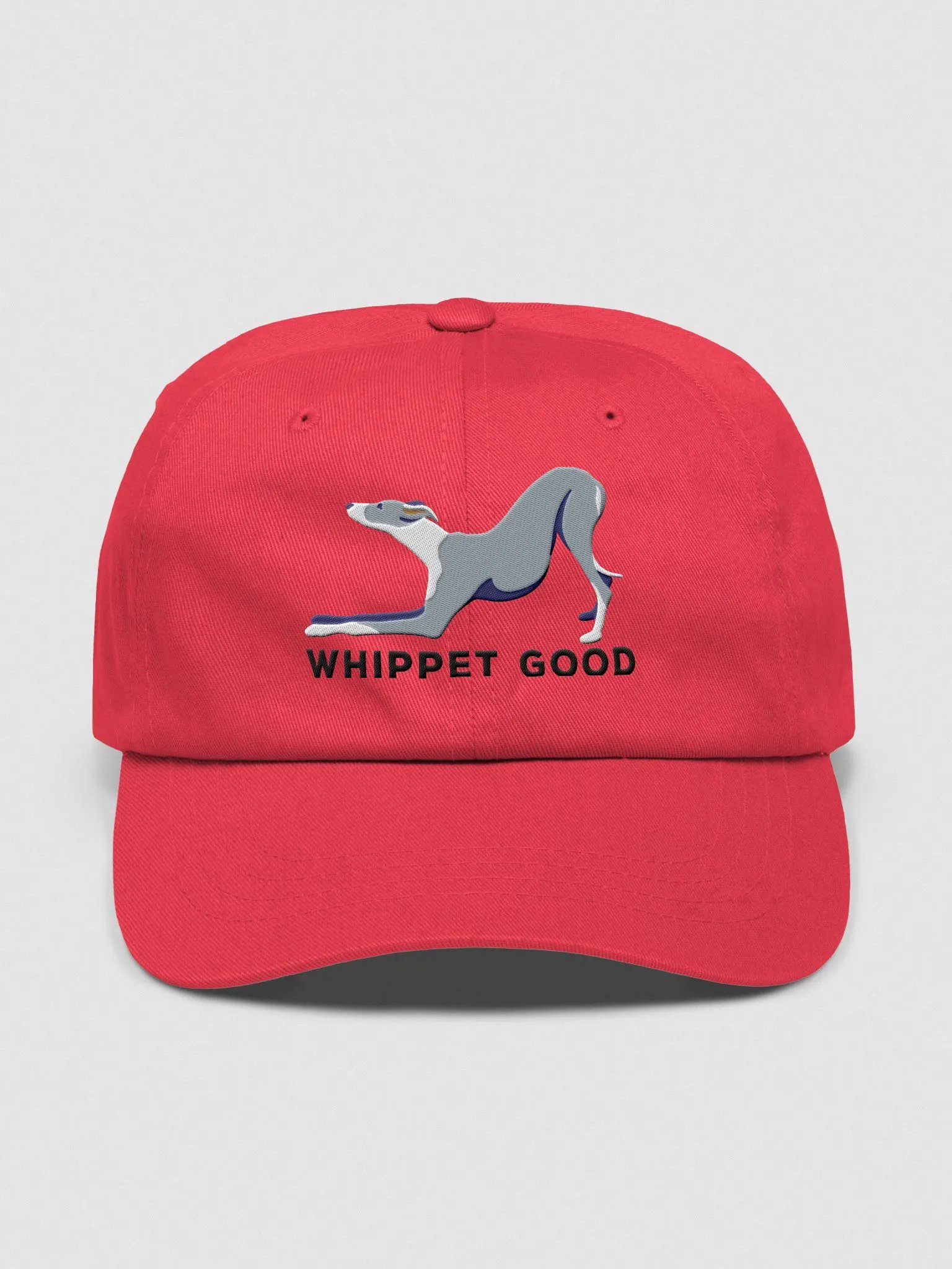 Whippet Good Classic Dad Hat(Embroidered) of a Whippet(Blue & White) product image (1)