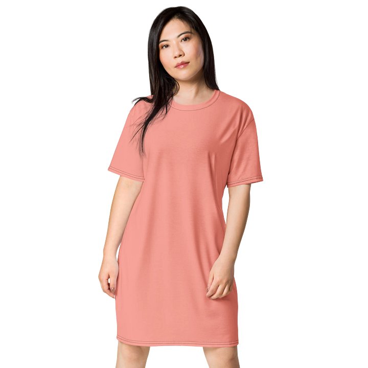 Rose Bud Oversized T-Shirt Dress | Stretchy Fabric | Casual or Formal Style | Sizes 2XS-6XL | Exclusive Design product image (1)