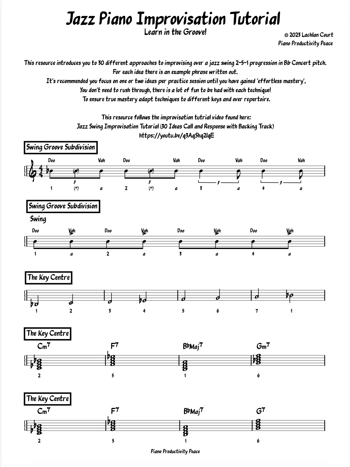Jazz Improvisation Piano Tutorial - 30 Ideas product image (1)