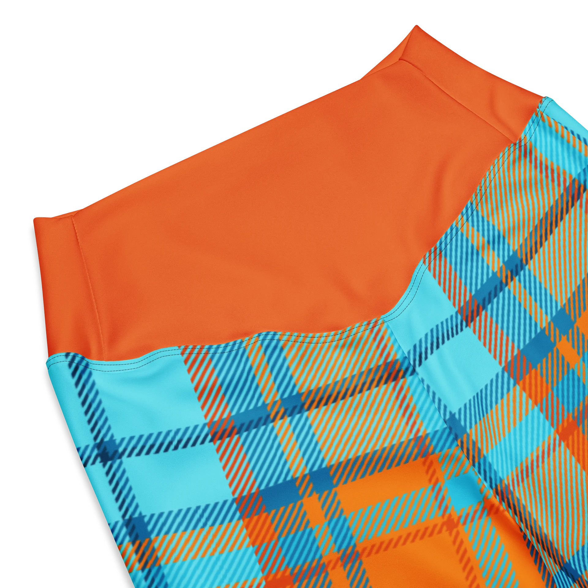 Retro Orange Plaid High-Waisted Flared Leggings product image (9)
