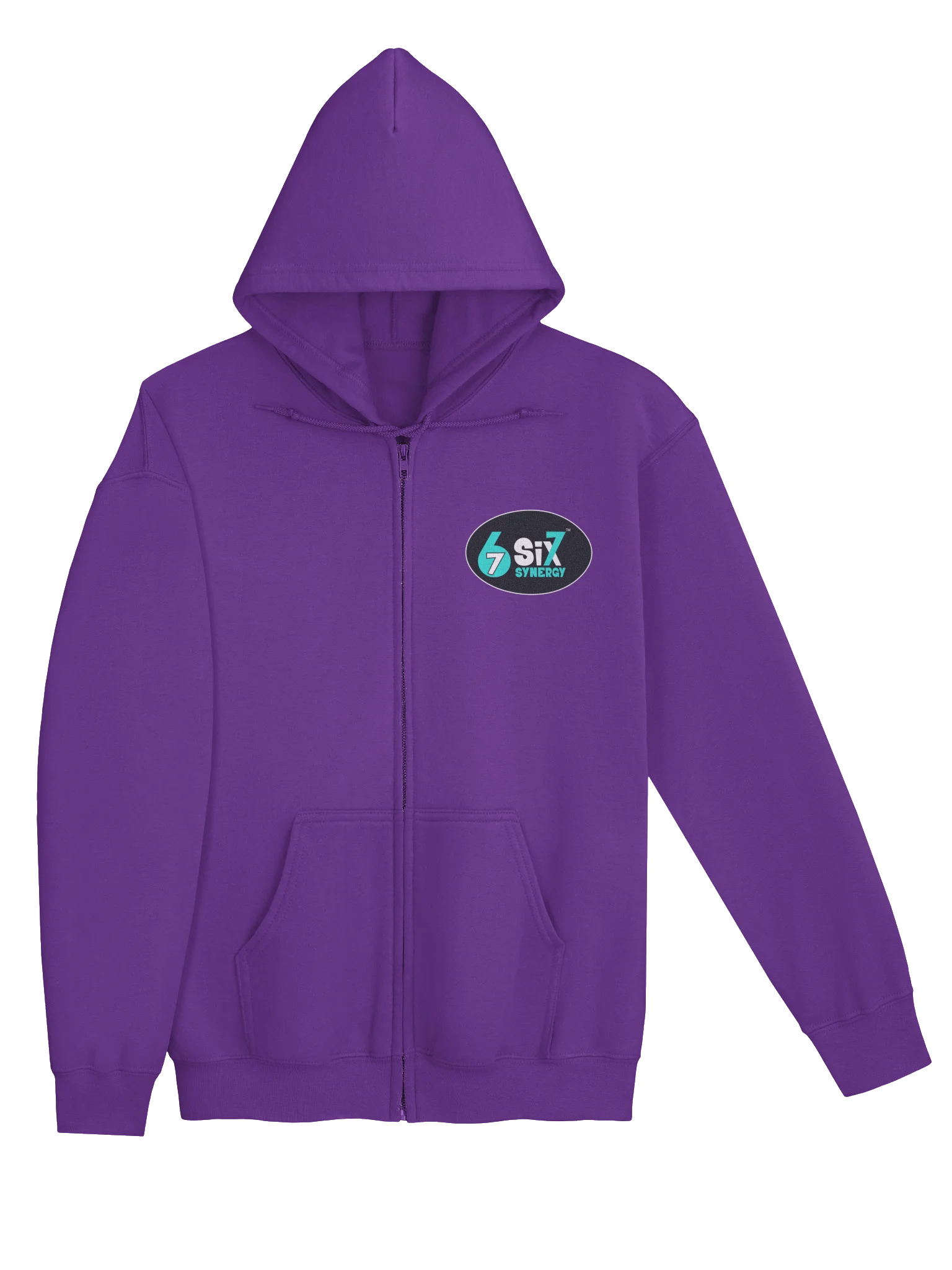 Adult Zip-up Hoodie - Purple, Logo on Front product image (3)
