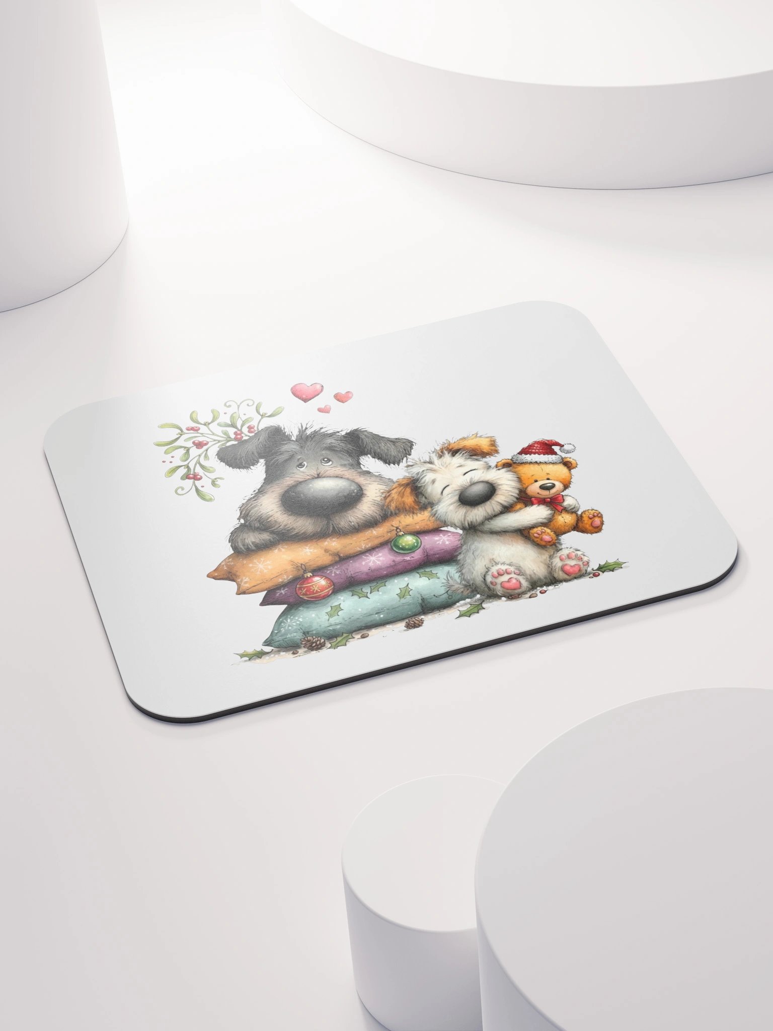 Cozy Christmas Dogs Mouse Pad product image (4)