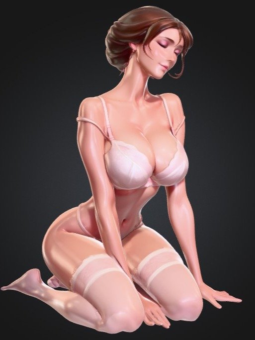 Lingerie Jane Porter - .STL - 3D model instant download! Original fan art product image (1)