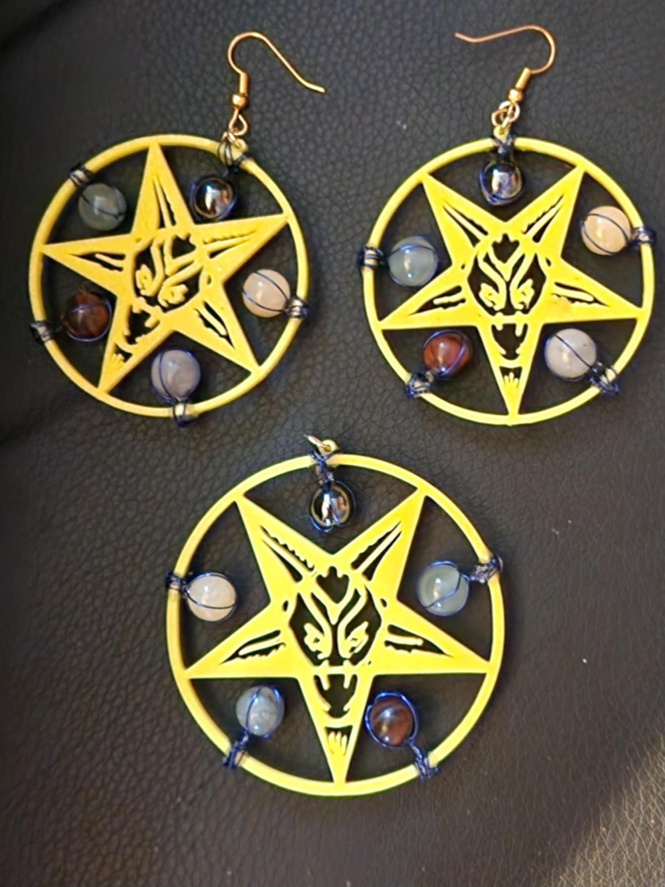 Baphomet jewelry set product image (2)