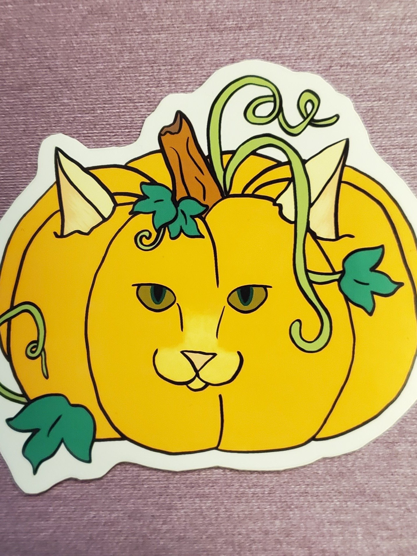 Pumpkat Hand Cut Vinyl Sticker product image (2)