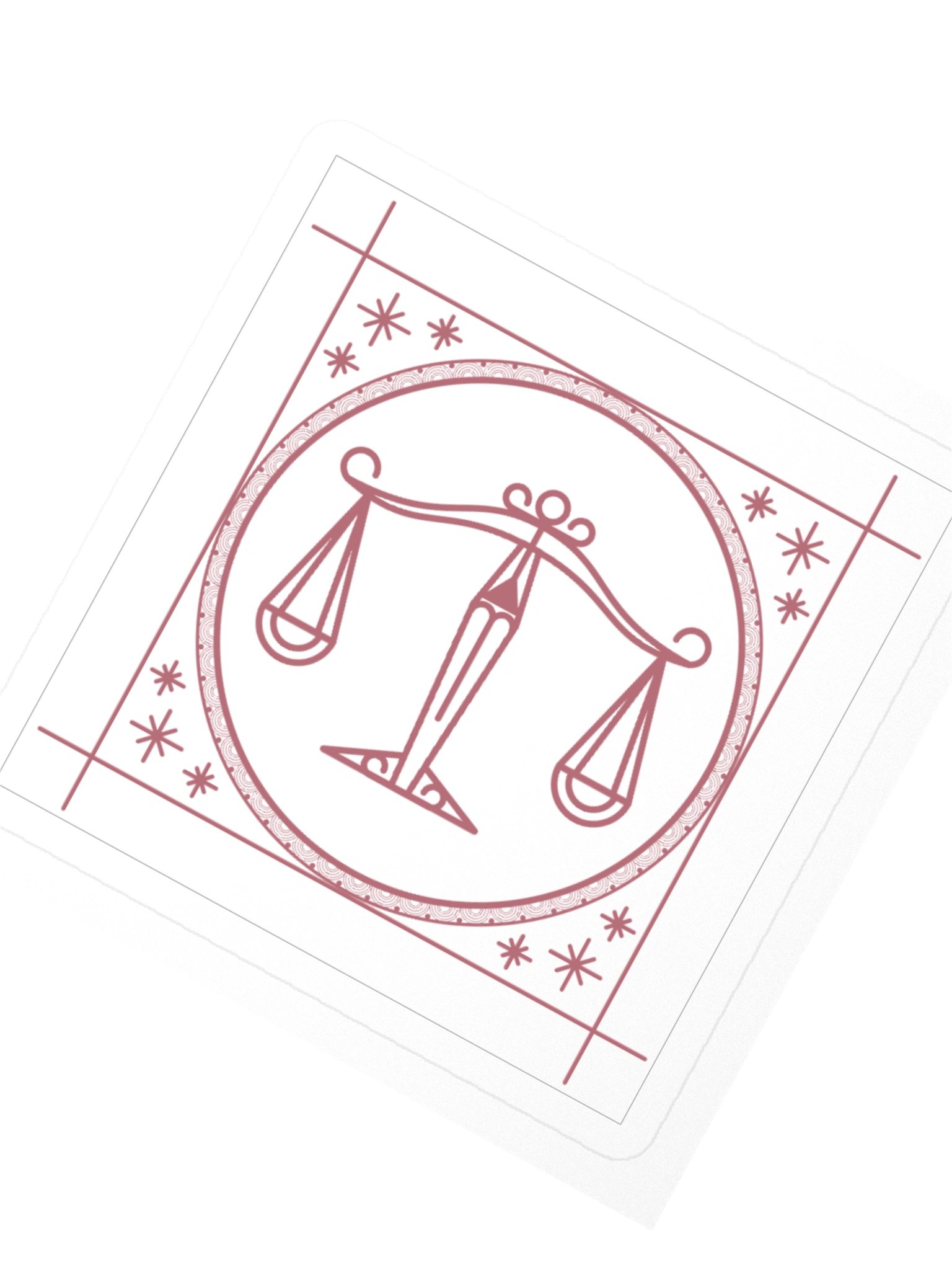 Libra Zodiac Sticker — Regal Symbolic Balance Emblem Design product image (2)