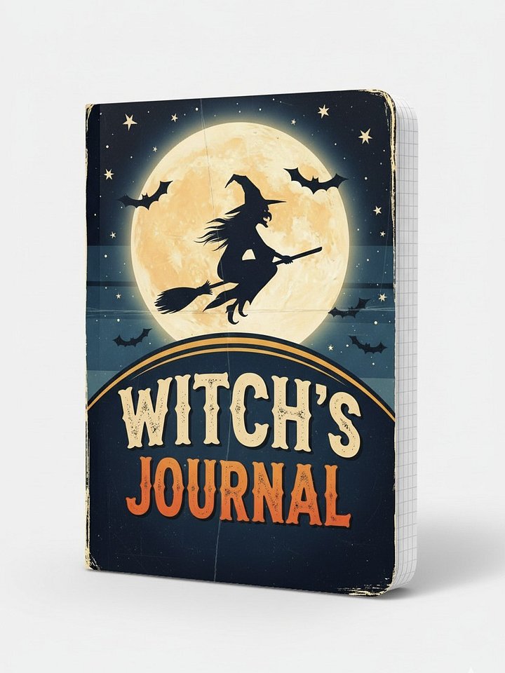 Witch's Journal Digital Cover | Printable Halloween Notebook Cover Design | Spooky Season Planner Insert | Witchy Decor product image (1)