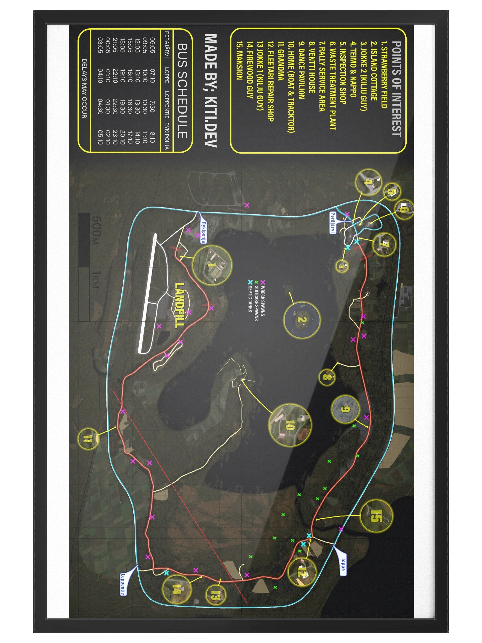 Peräjärvi Route Map Poster product image (4)
