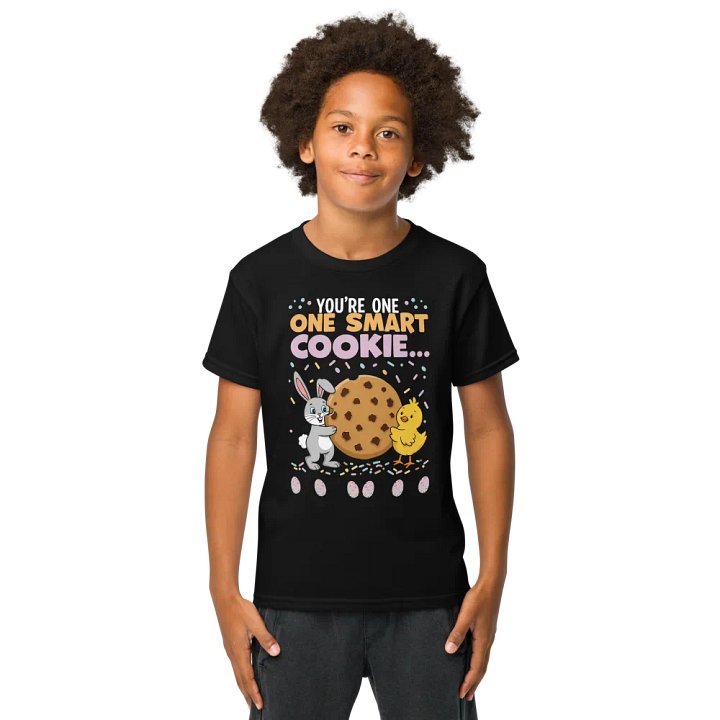 You're One Smart Cookie Easter T-Shirt – Cute Bunny & Chick Design product image (1)