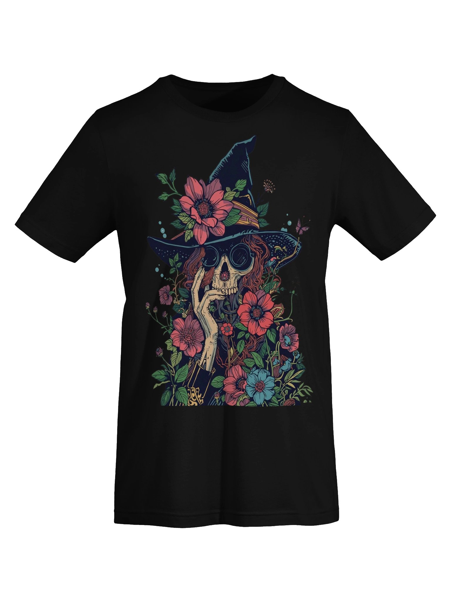 Ornate Floral Witch Skull Supersoft Tee product image (5)