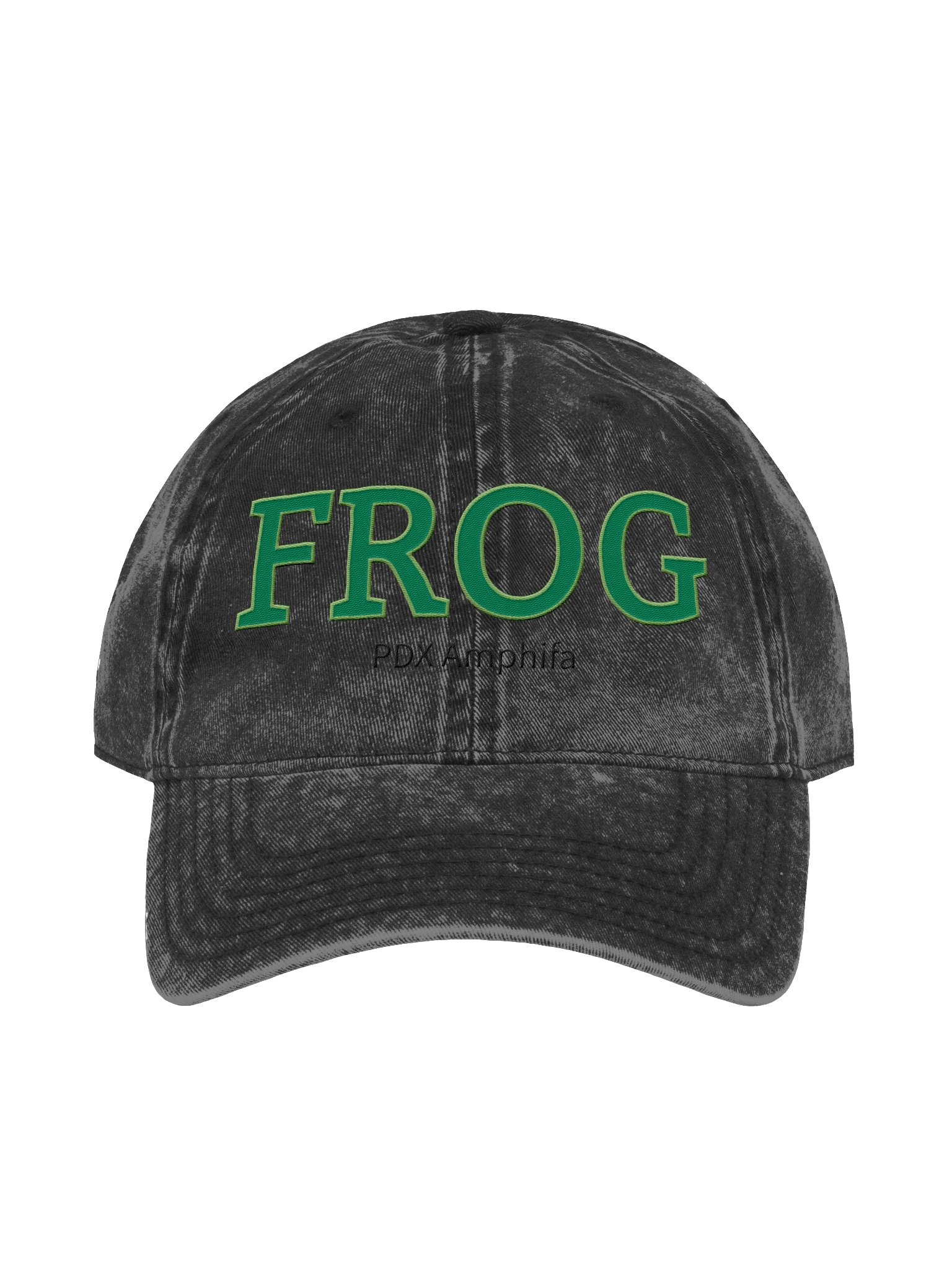 Amphifa: Embroidered FROG Vintage Wash Dad Hat product image (1)