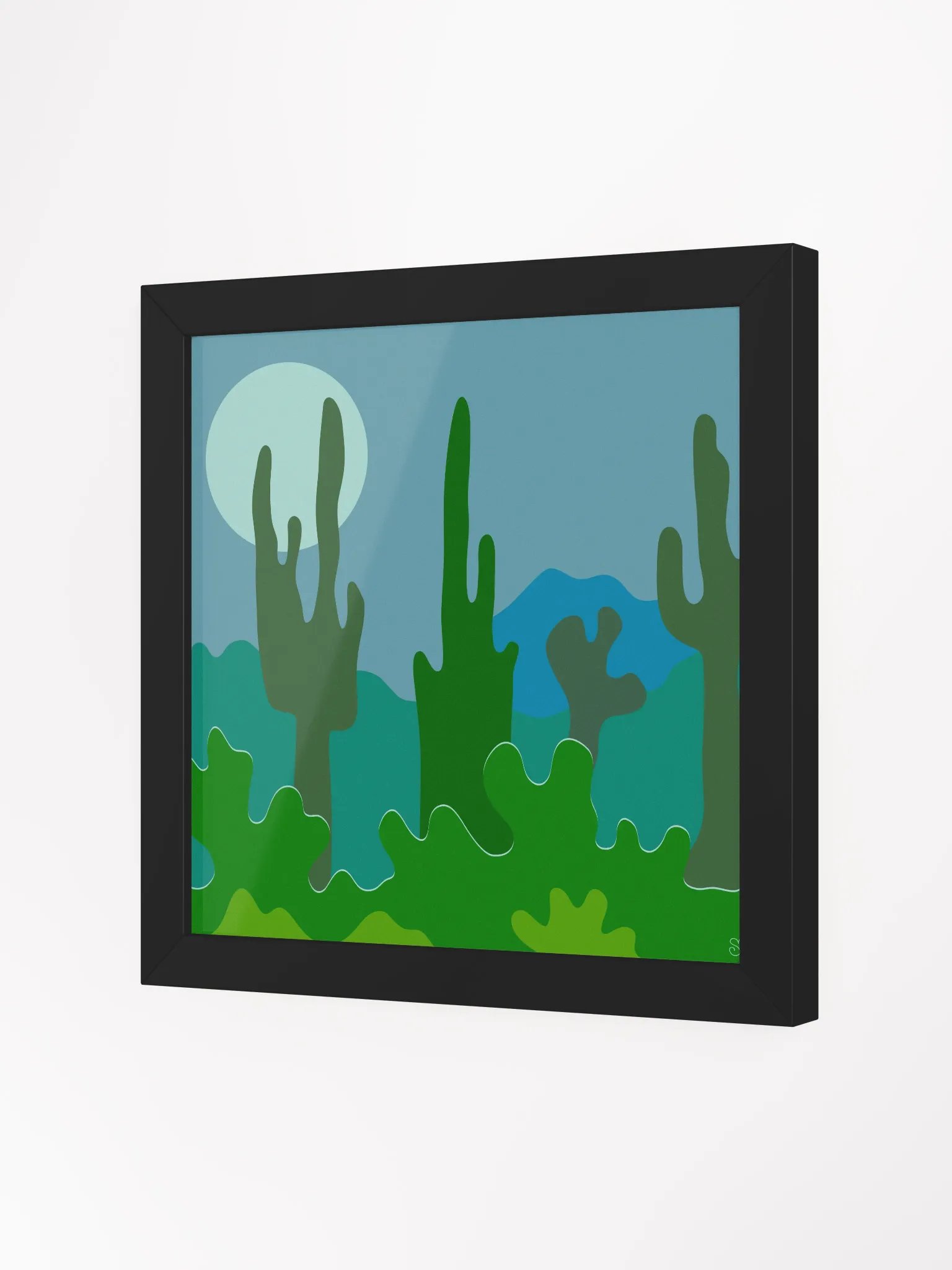 Twilight Oasis Framed Poster - Abstract Landscape No. 4 product image (24)