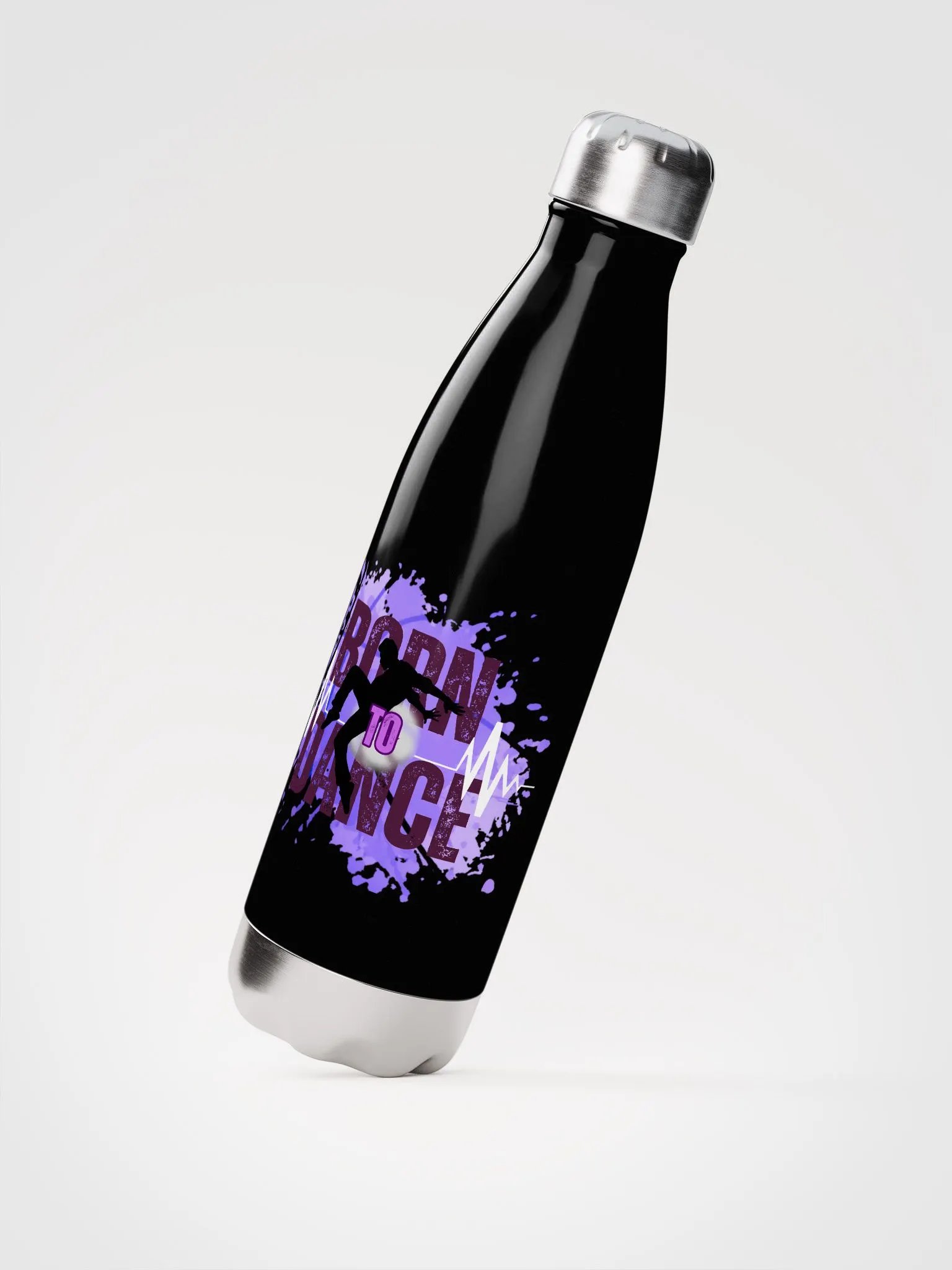 Born to Dance His Silhouette Stainless Steel Water Bottle product image (3)