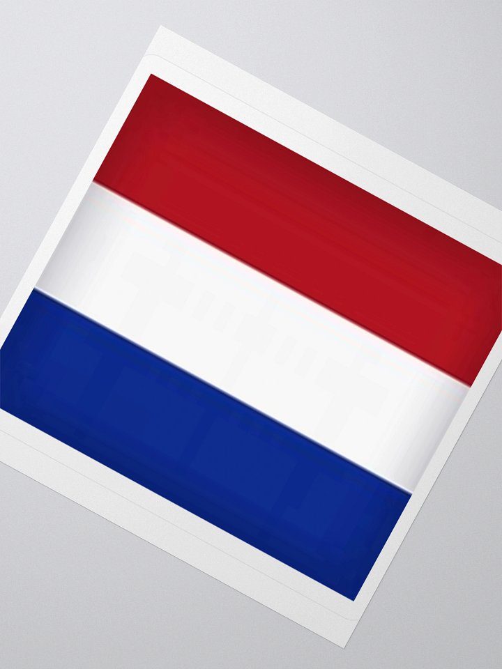 Exclusive Netherlands Flag Kiss-Cut Sticker by TDS Music - Unique Design (3" x 3", 4" x 4", 5.5" x 5.5") product image (5)
