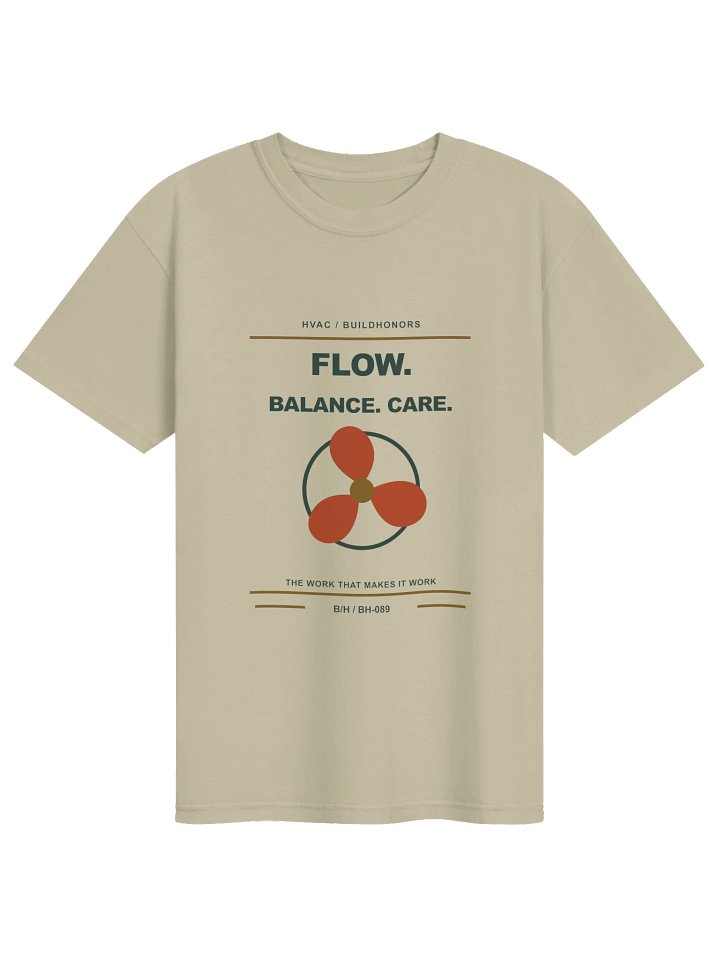 Flow. Balance. Care. supplier garment mockup