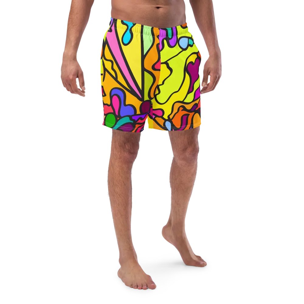 Vibrant Swirls All-Over Swim Trunks - Wave at Sunset product image (1)