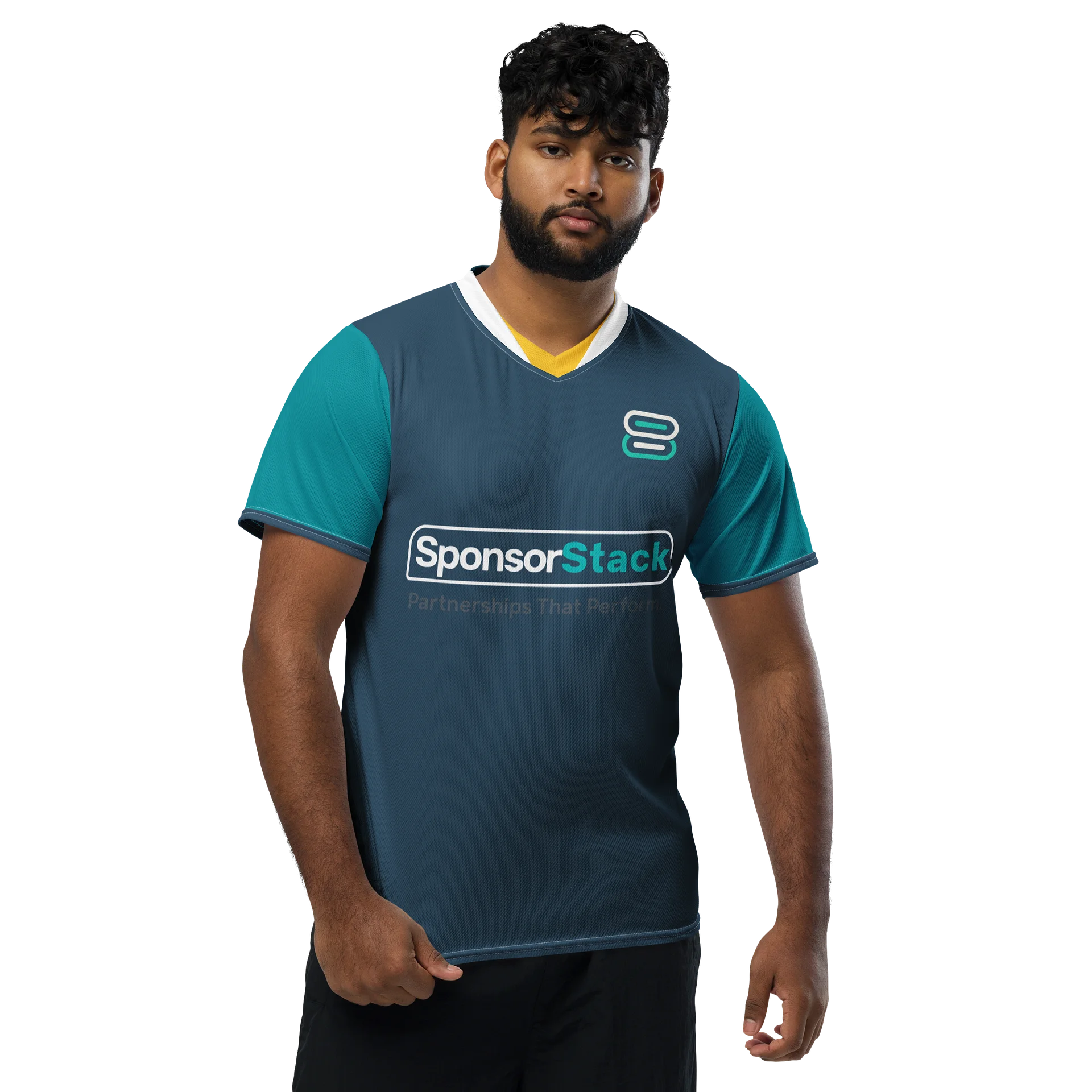 SponsorStack Dark Blue Soccer Jersey product image (1)