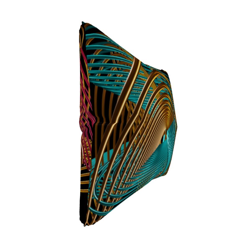 Oscilloscopic Dance 4+1 - Lissajous Figures Mathematical Art Pillow product image (5)