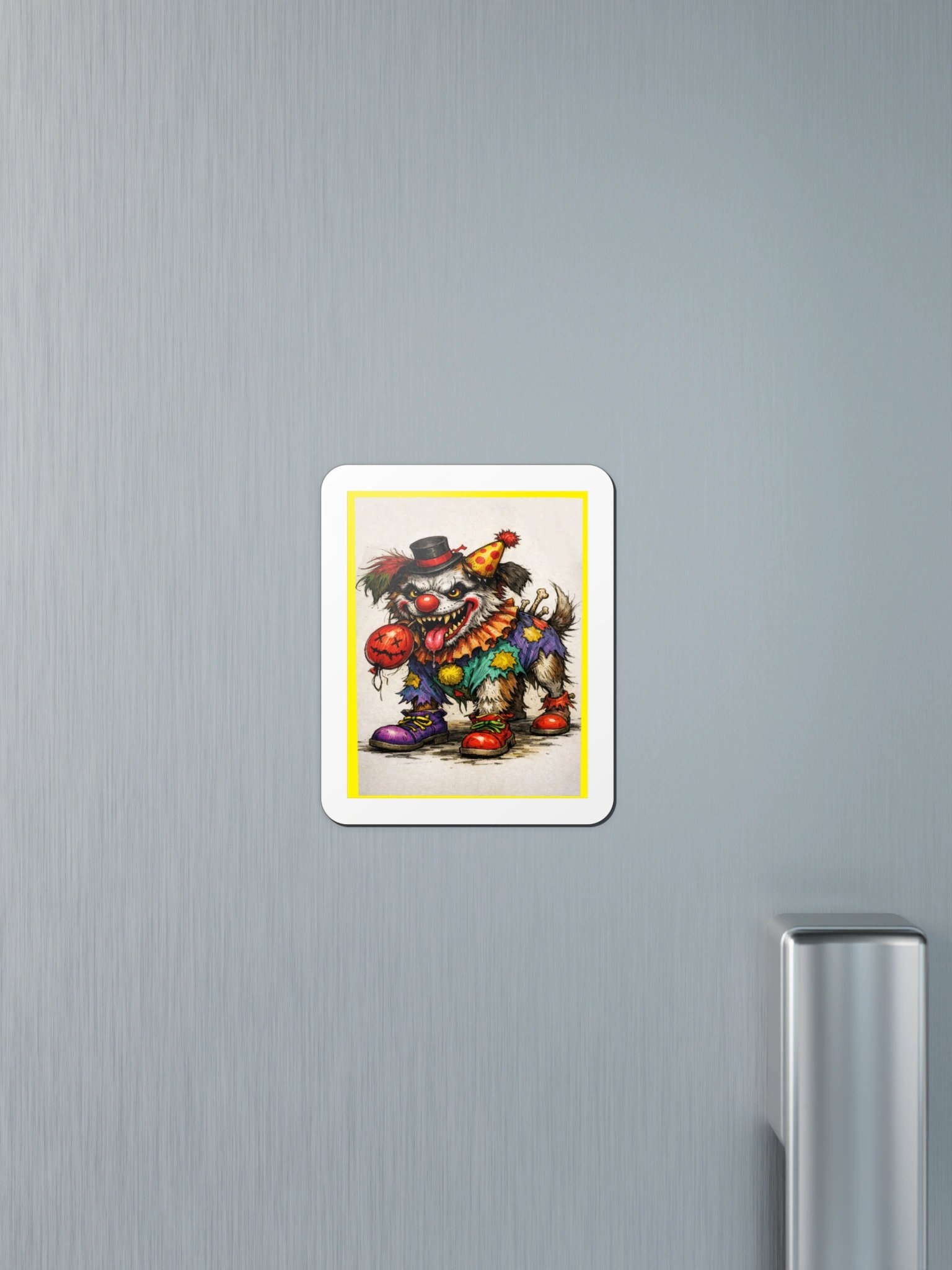 Spooky Clown Dog Die-Cut Magnet product image (11)