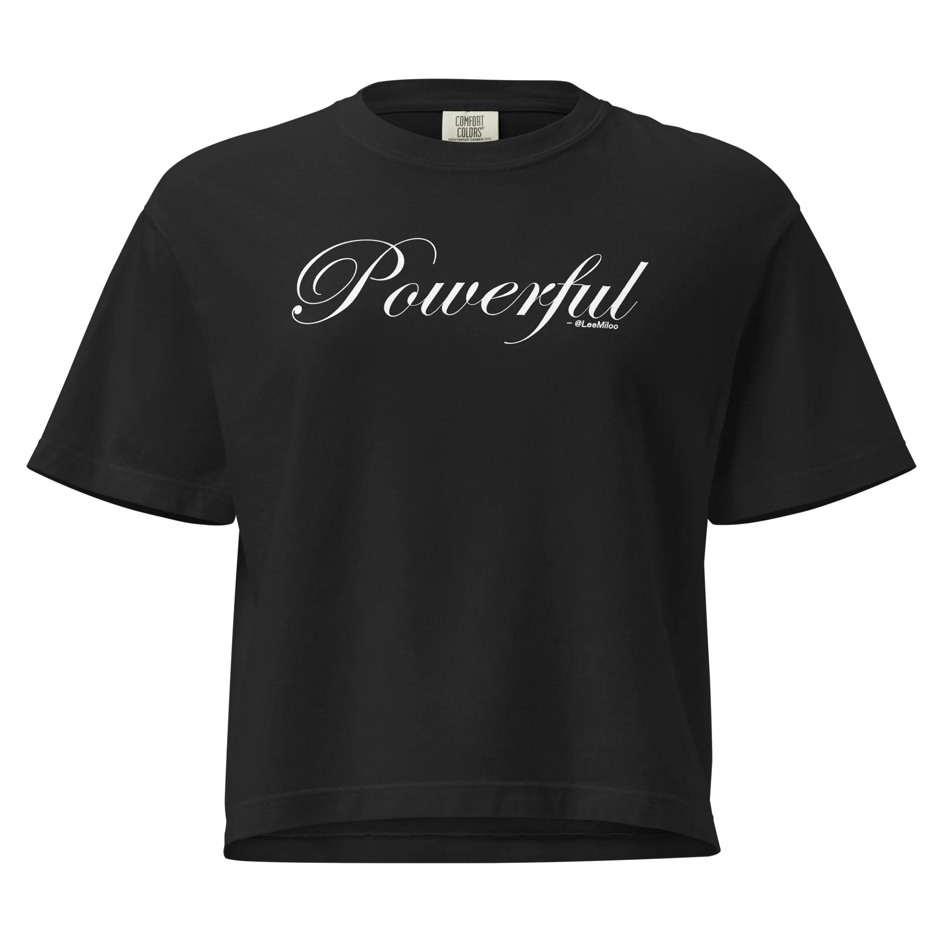 Powerfully Boxy Cursive Tee product image (1)