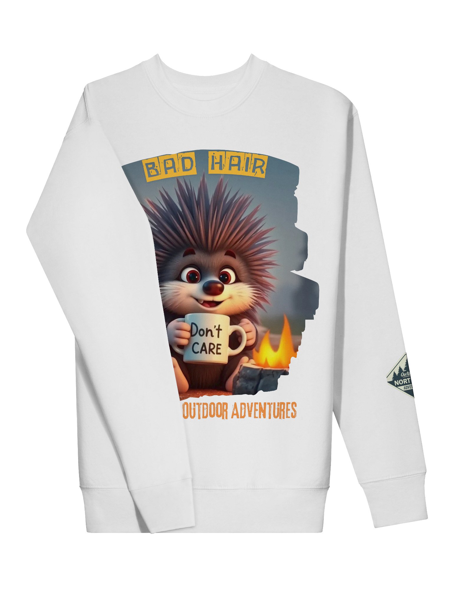 “Bad Hair, Don’t Care” Porcupine Sweatshirt product image (2)