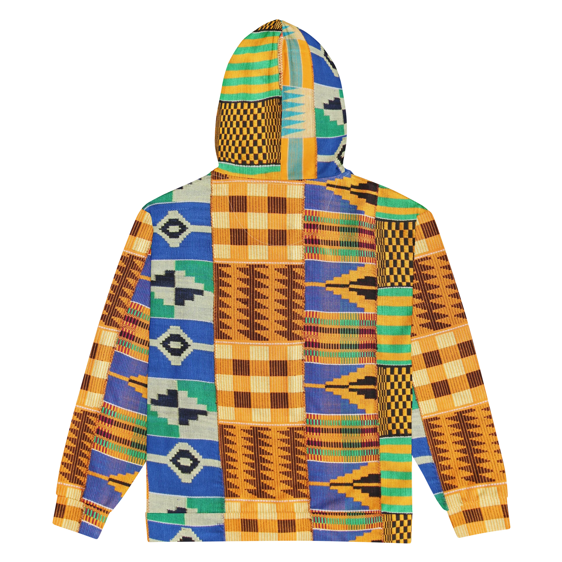 Kente patch zip hoodie-Unisex product image (3)