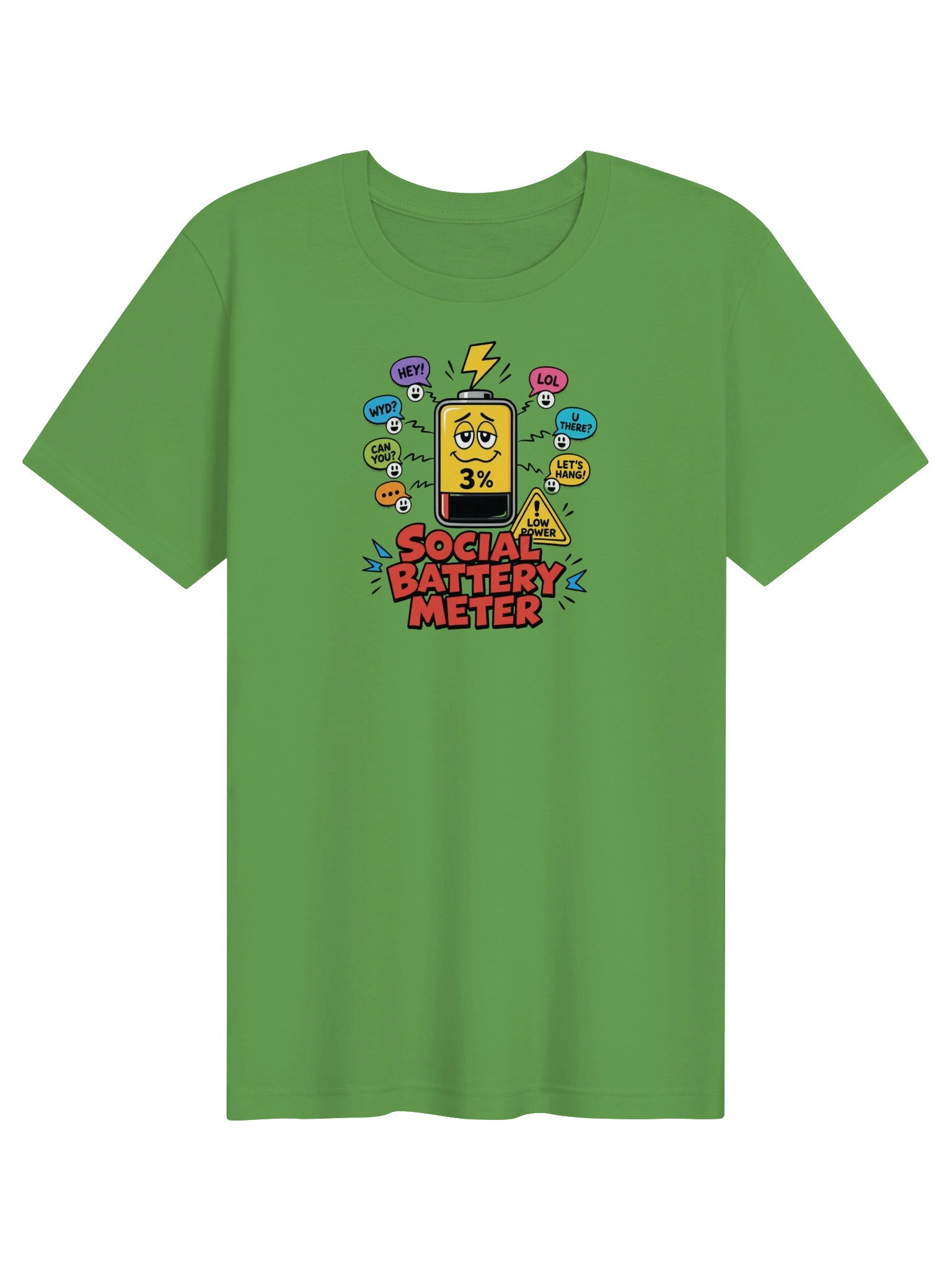 UnspokenMinds: Social Battery Meter Tee product image (1)