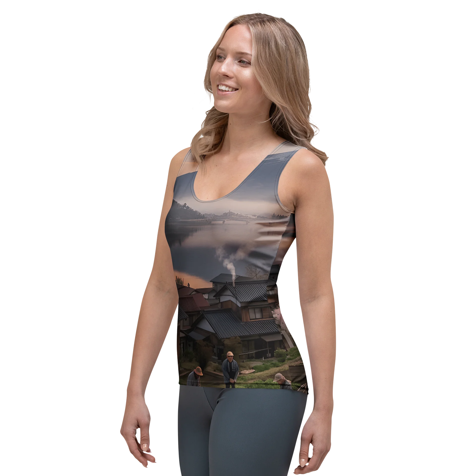 Mount Fuji Women's Tank Top | Fitted Graphic Workout Top product image (5)