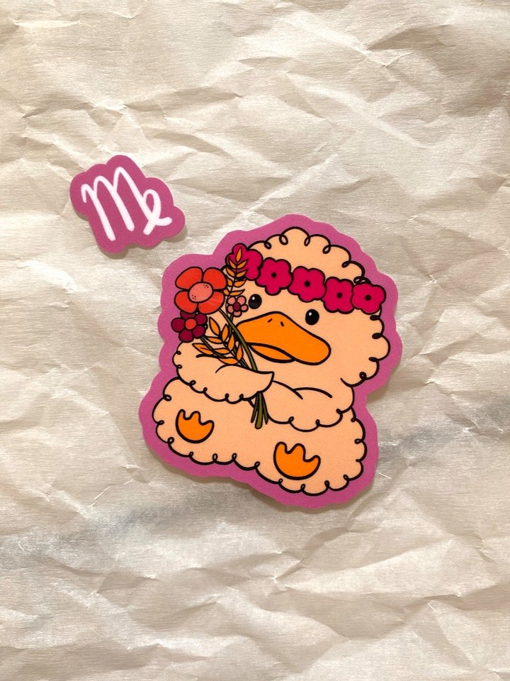 Virgo Duck Sticker product image (2)