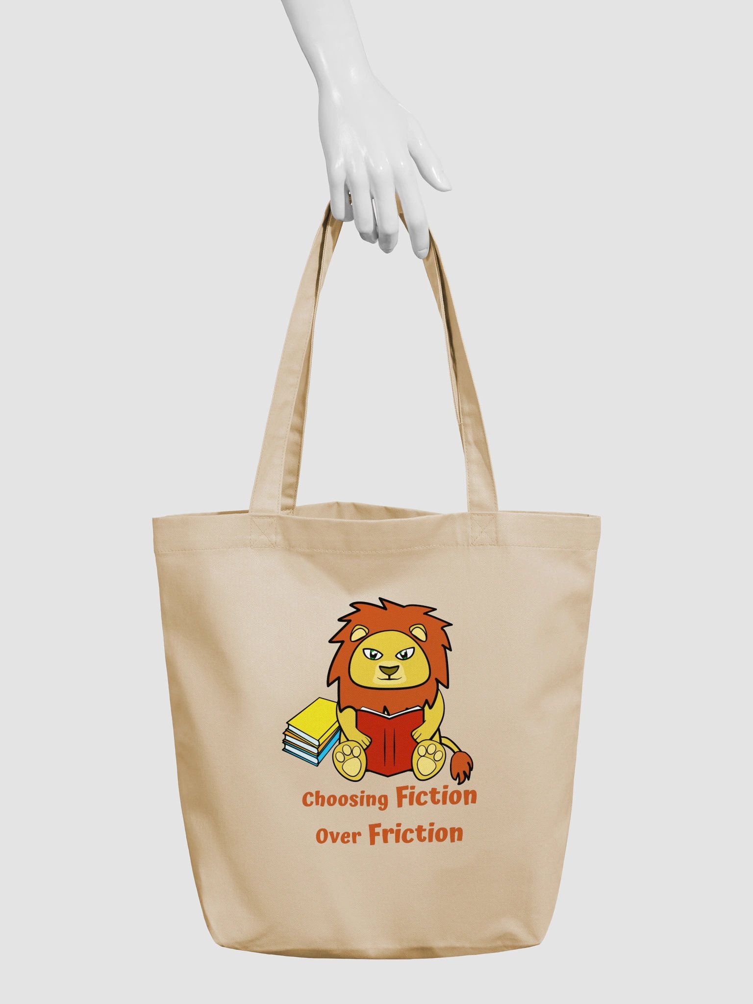 Choosing Fiction Over Friction – Lonely Lion Tote Bag product image (3)