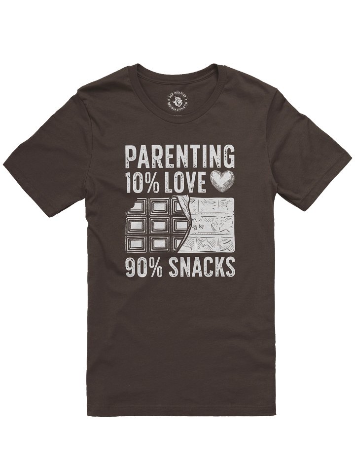 Funny Dad T-Shirt – Parenting 10% Love 90% Snacks product image (1)