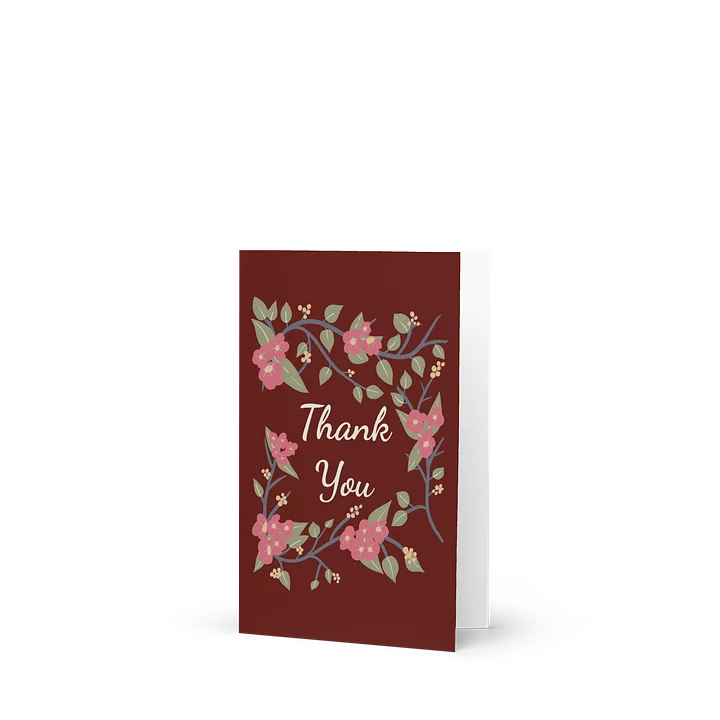 Thank You Botanical Garland | Rose & Sage on Deep Wine (S. B.) product image (1)