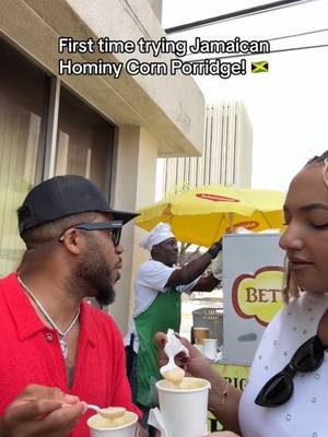 First time trying Jamaican Hominy Corn Porridge! 🇯🇲 📍 BETTY - Downtown Kingston @LingandLamb #LIVEIncentiveProgram #LIVERecognition #PaidPartnership 